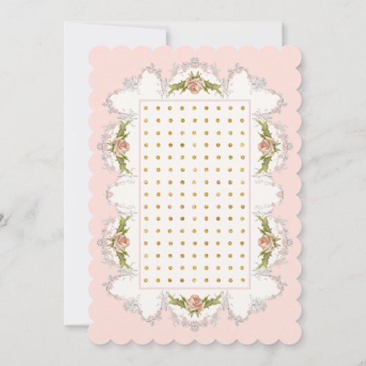 Babydusche Fairy Tee Party Teapot in Cups Einladung (Rückseite)