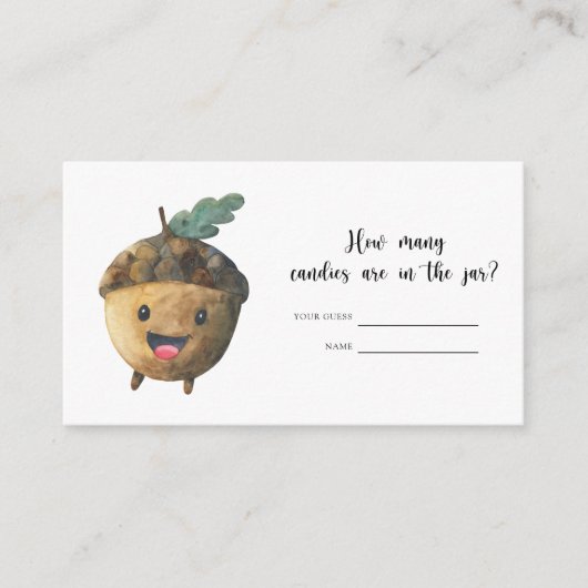 Babydusche fallen - schätzen Sie, wie viele Bonbon Begleitkarte (Vorderseite)