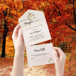 Babydusche fällt in Liebe-Kürbis-Windelraffinerie All In One Einladung