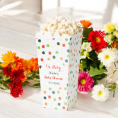 Babydusche farbenfroh Confetti Muster Geschenkschachtel