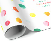 Babydusche, farbenfroh gestrichene Papiere Geschenkpapier (Rolleneckpunkt)