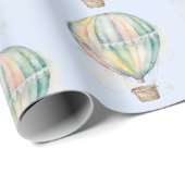 Babydusche, farbenfrohe Wasserfarbe Heißluftballon Geschenkpapier (Rolleneckpunkt)