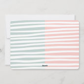 Babydusche Feiertagskarte (Rückseite)