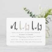 Babydusche Feiertagskarte (Stehend Vorderseite)