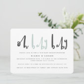 Babydusche Feiertagskarte (Stehend Vorderseite)