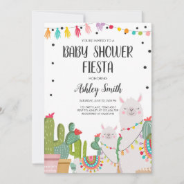 Babydusche Fiesta Cactus Llama Confetti Mexican Einladung