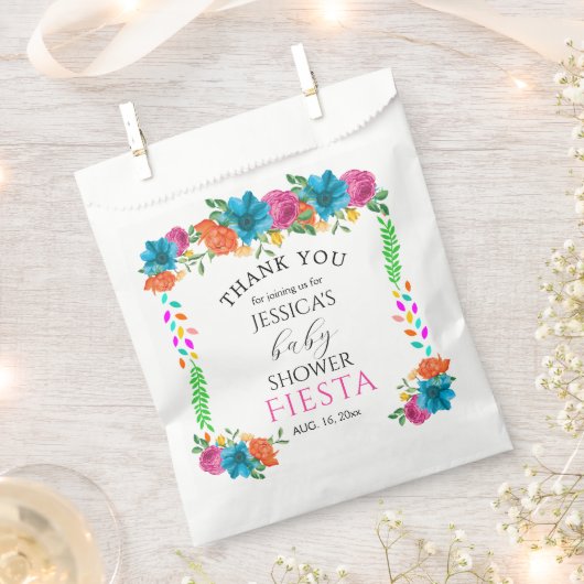 Babydusche Fiesta Floral Gastgeschenk Bag Geschenktütchen (Ausgeschnitten)