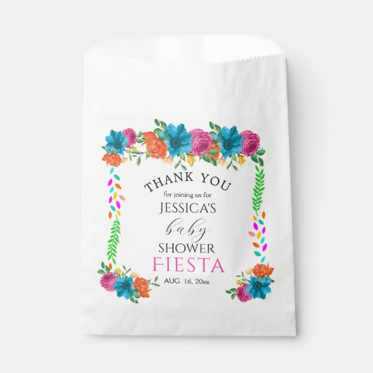 Babydusche Fiesta Floral Gastgeschenk Bag Geschenktütchen (Vorderseite)