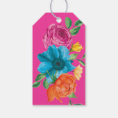 Babydusche Fiesta Floral Gastgeschenk Geschenkmark Geschenkanhänger (Rückseite)