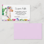 Babydusche Fiesta Llama Cactus Diaper Raffle Begleitkarte (Vorne/Hinten)