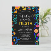 Babydusche Fiesta Mexikanische Party Einladung (Stehend Vorderseite)