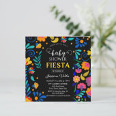 Babydusche Fiesta Mexikanische Party Einladung (Stehend Vorderseite)