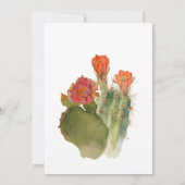 Babydusche Fiesta Red Cactus Blume Aquarell Einladung (Rückseite)