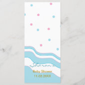 Babydusche "Flamingo Mommy & Baby" Menükarte (Rückseite)