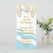 Babydusche "Flamingo Mommy & Baby" Menükarte (Stehend Vorderseite)