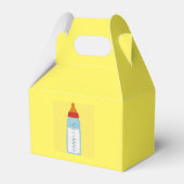 Babydusche Flasche Gesichtskasten Gelb Geschenkschachtel (Rückseite)