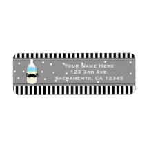 Babydusche Flasche & Schnurrbart Moderne Einladung