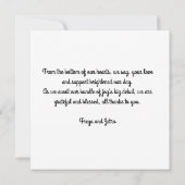 Babydusche Flat Card Vielen Dank (Rückseite)