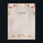 Babydusche Floral Boho Danke Postcard Postkarte<br><div class="desc">Suchen Sie eine Blumenkohl oder eine Stamm Babydusche Dankeschön Postcard? Dieses Design besteht aus drei Blumenarrangements und zwei Pfeilen auf einem Kornboden aus Aquarellholz. Ich habe auch einen modernen Pinselkalligrafietext für die Überschrift hinzugefügt. Dieses Design ist rustikal, aber gleichzeitig elegant. Es ist für jemanden geeignet, der Aquarell und böhmische Designs...</div>