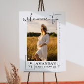 Babydusche Foto Begrüßungszeichen Plakat