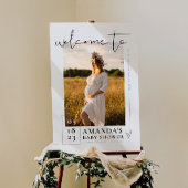 Babydusche Foto Begrüßungszeichen Plakat