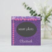 Babydusche Foto Einladung (Stehend Vorderseite)