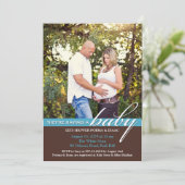 Babydusche Foto Einladung (Stehend Vorderseite)