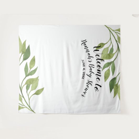 Babydusche, Foto-Stütze, individuell auf Botanisch Wandteppich (Vorderseite (Horizontal))