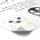 Babydusche für Arktis schätzt das süße Chaos Poster (Ecke)