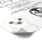 Babydusche für Arktis Spätnächtliche Windeln Unter Poster (Ecke)