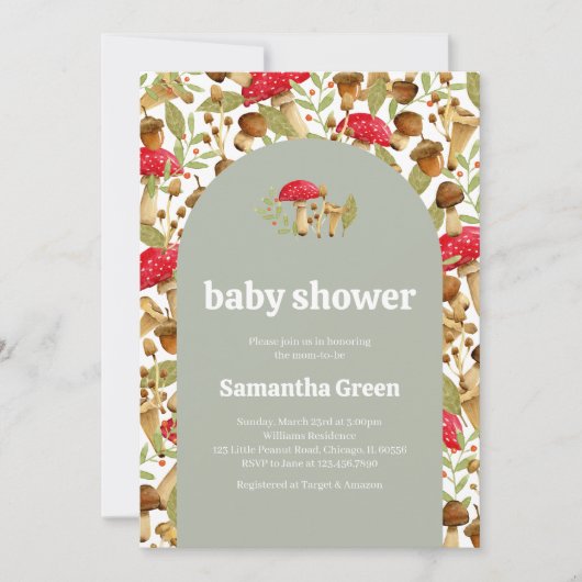 Babydusche für Babybetten Einladung (Vorderseite)