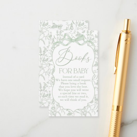 Babydusche für Babys Begleitkarte (Vorderseite/Rückseite Beispiel)