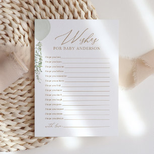 Babydusche für Babys mit Sage Balloon Einladung