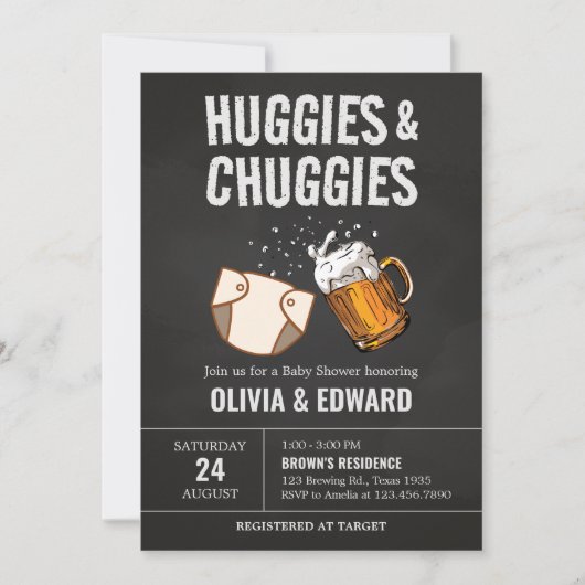 Babydusche für Babys und Babys Einladung (Vorderseite)