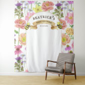 Babydusche für Bienen und Wildblumen Hintergrund d Wandteppich (Beispiel)