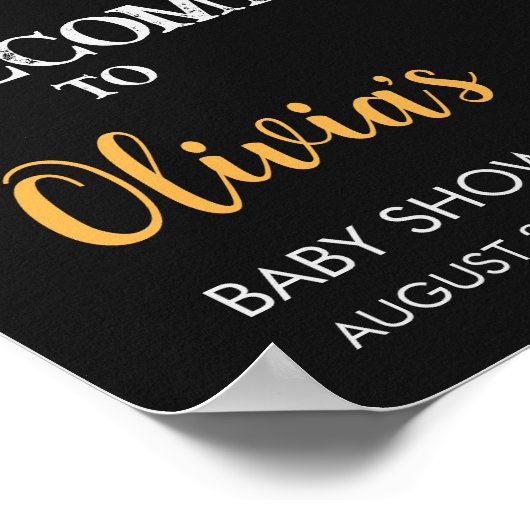 Babydusche für Bier und Windeln - Empfang Poster (Ecke)