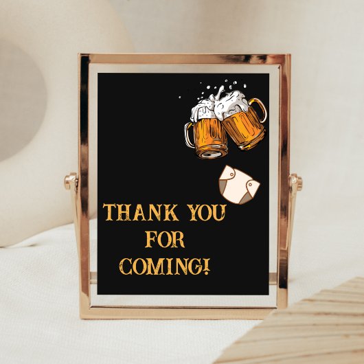 Babydusche für Bier und Windeln Vielen Dank für Ih Poster