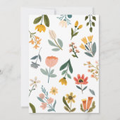 Babydusche für botanische Wildblume Einladung (Rückseite)