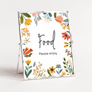 Babydusche für botanische Wildblume Poster