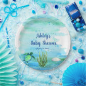 Babydusche für Boys Sea Turtle Pappteller (Party)