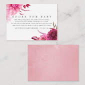Babydusche für Burgund & Blush Begleitkarte (Vorne/Hinten)