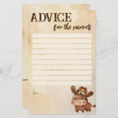 Babydusche für den kleinen Cowboy Briefpapier (Vorne/Hinten)