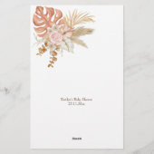 Babydusche für den Teddybär der Eltern Briefpapier (Rückseite)