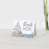 Babydusche für den Wassersport Dankeskarte (Vorderseite)