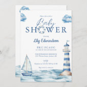 Babydusche für den Wassersport Einladung (Vorne/Hinten)