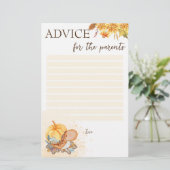 Babydusche für die Eltern kleiner Kürbis Briefpapier (Stehend Vorderseite)