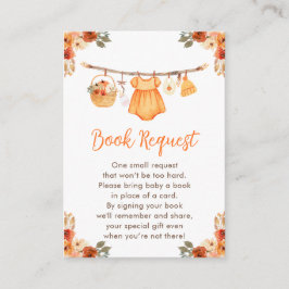 Babydusche für die Herbstkleidung Begleitkarte