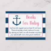 Babydusche für die rosa Navy Begleitkarte (Vorderseite)