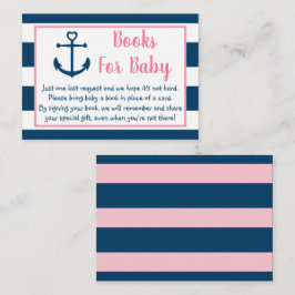 Babydusche für die rosa Navy Begleitkarte