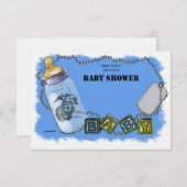 Babydusche für eine Marine Einladung (Vorne/Hinten)